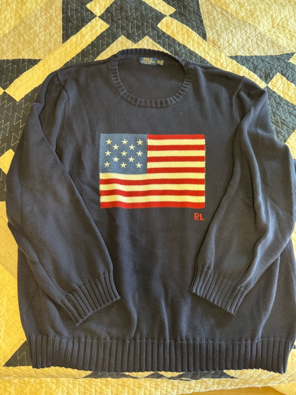Polo Ralph Lauren Flag Sweater - Navy - 4XB